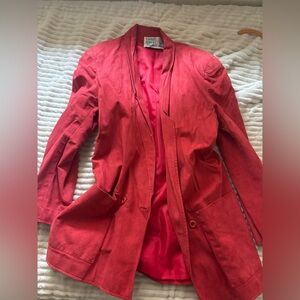 Red Women's Jacket Vintage 80s